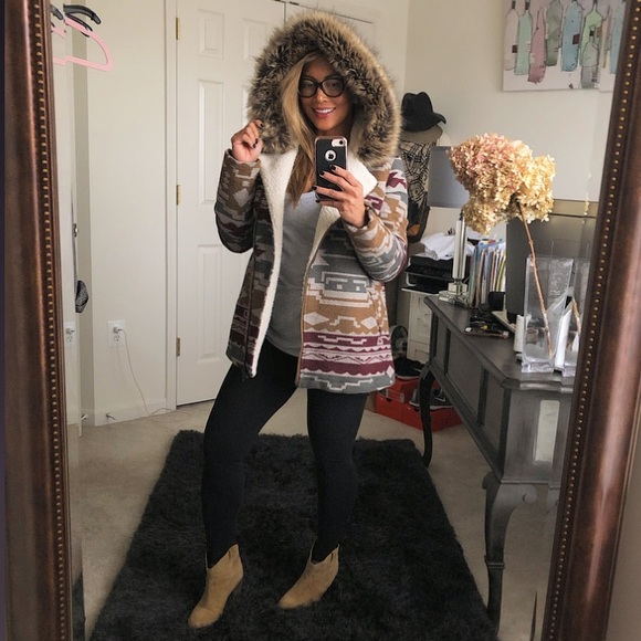 Volcom Hooded Aztec Winter Jacket S 